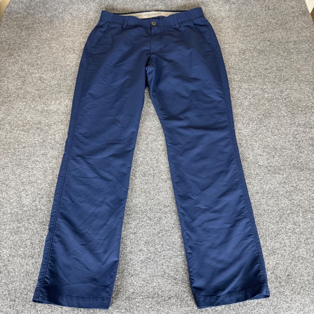 Under Armour Golf Pants Mens 32x32 Blue Performance Casual‎ Chino Stretch